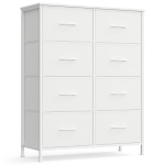 Komoda 76.7x30x95.2 cm Balta Plienas MDF Audinys Saugykla