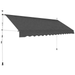 Rankiniu būdu i&scaron;traukiama markizė vidaXL, antracito, 350cm