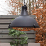 Sunred pakabinamas infraraudonųjų spindulių &scaron;ildytuvas Indus II, juodas, 2100W, halogeninis