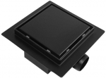 Kvadratinis du&scaron;o latakas Mexen Flat 12x12, 15x15 cm, Black