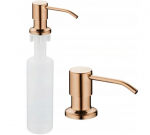 Įmontuojamas skysto muilo dozatorius Mexen Oval, 320 ml, Rose gold