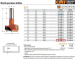 Cmt freza skylėms D=40mm, L=57.5mm, Z2, Rh
