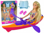 Lėlė barbė su baidare Lean Toys, 5d.