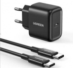 USB-C įkroviklis, 2m, juodas