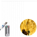 &Scaron;viesos užuolaida 300 LED USB - &scaron;iltai balta