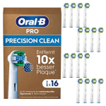 Originalūs Oral-B EB20 Precision Clean elektrinio dantų &scaron;epetėlio antgaliai &ndash; 16 vienetų pakuotė