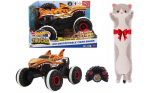 Nuotoliniu būdu valdoma ma&scaron;inėlė Hot Wheels Monster Trucks Tiger ir pliu&scaron;inė katė