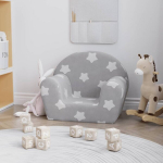 Vaiki&scaron;ka sofa, &scaron;viesiai pilka, mink&scaron;tas pliu&scaron;as, su žvaigždėmis