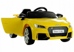 Vienvietis elektromobilis Audi TT RS, geltonas