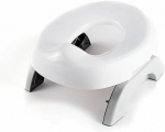 Kelioninis puodukas - tualeto kėdutė kūdikiams 2-in-1, white/grey