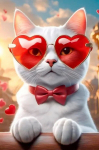 Deimantinės mozaikos rinkinys Wizardi Romantic cat