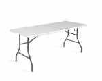 Sulankstomas turistinis stalas Costway, baltas, 180 x 75 x 73 cm