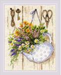 Siuvinėjimo kryželiu rinkinys Summer Tea RIOL2020