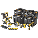 zestaw narzędzi akumulatorowych Combo 18V XR, DCD796+DCF899H+DCS367+DCS334+DCH273+DCG405+DCS355+DCS570 DeWalt [DCK865P4T-QW] 4x5,0Ah, Li-Ion
