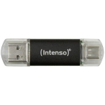USB laikmena USB raktas - INTENSO - Twist Line - 64 GB - USB-A, USB-C&trade; - USB 3.1 Gen 1 - Pilka