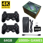 Žaidimų konsolė 4K Ultra vaizdo žaidimų konsolė, skirta PS1 / SEGA / SNES / MAME Retro TV žaidimų konsolė 64 GB 10000 žaidimų vaizdo žaidimų kortelė M8 / X2, M8 64G
