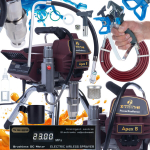 Dažymo agregatas Zenthril Apex B &ndash; Be&scaron;epetėlinis variklis, ZenControl slėgio valdymas, 2500W 3,2L/min