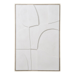 Sienos dekoras - Madeline reliefas - 60x90 cm - Balta