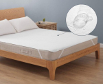 Čiužinio apsauga su guma 80x160, neper&scaron;lampama, balta, Čiužinio apsauga su guma 80x160, neper&scaron;lampama, balta