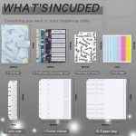 Kalendoriai, sąsiuviniai Biudžeto segtuvas su užtrauktuku vokas, A6 taupymo segtuvas su grynųjų pinigų voko biudžetu, grynųjų pinigų sąskaitų tvarkyklė