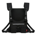 Dviratininko kuprinės, bėgimo kuprinės liemenė mobilusis telefonas ir priedų laikiklis, lengvas paketas vaik&scaron;čioti dviračiu, juodas