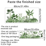 Wallpaper,Palm Leaf Wall Stickers for Living Room, Plant Sticker Wall Decor, Peel and Stick Wall Stickers,