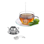 Coffee pots, teapots,Stainless Steel Tea Infuser Teapot Tray Spice Tea Strainer Herbal Filter Teaware Accessories,