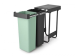 Brabantia &scaron;iuk&scaron;lių dėžė, montuojama, Sort & Go 2 x 30L