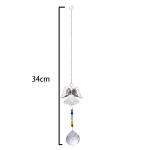 Pakabos dalys, Crystal Suncatcher Crystal Ball Rainbow Chakra su karoliukais kaip dovana, Angelų dekoracijų rinkinys i&scaron; 2, 1 stilius