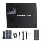 Saulės energija varomos automatinės vi&scaron;tienos durelės su &scaron;viesos jutikliu, USB programuojamas, nuotolinio valdymo pultas, laikmatis, skirtas naudoti namuose ar ūkyje, juodas