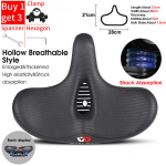 (-126 Su spaustuku)WEST BIKING Platus korpusas su galine &scaron;viesa dviračio balneliu Ergonomi&scaron;ka MTB plento dviračių sėdynė PU oda Mink&scaron;ti patogūs dviračio priedai, (-126 Su spaustuku)