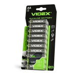 Baterijos Videx AA &scaron;arminės, 1,5V, 2600mAh, 20 vnt.