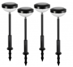 LED lauko &scaron;viestuvai su saulės baterijomis 4 vnt.