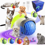 Interaktyvus i&scaron;manusis kamuoliukas katėms Halpix Teaser Smart Cat Ball, Mėlynas