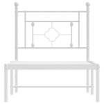 vienvietė lova，suaugusiųjų lova,Metalinis lovos rėmas su galvūgaliu, baltos spalvos, 80x200cm CFE9932144