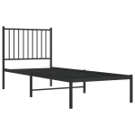 vienvietė lova，suaugusiųjų lova,Metalinis lovos rėmas su galvūgaliu, juodos spalvos, 75x190cm CFE1150387