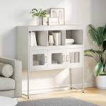 &Scaron;oninė spintelė，Komoda，indauja, baltos spalvos, 100,5x39x107cm, plienas CFE57057