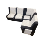 VIRTUVĖS KAMPINĖ SOFA POLIN JUODA/BALTA