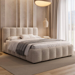 Lova MAGNATE + Čiužinys SAPNAS 2 XL|140x200|Balta #6|Boucle