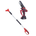 Akumuliatorinis grandininis mini pjūklas su teleskopiniu prailginimu Worcraft 20V, 15 cm su akumuliatorium ir įkrovikliu