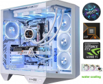 MDATA GAMING ArcticX Ryzen 5 9600X 32GB 1TB SSD 1TB HDD RTX 4060Ti Win11 White Stacionarus kompiuteris