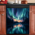 Magnetinis Aurora Peizažas Indaplovių Durų Dekoras
