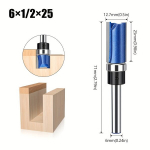 Frezavimo antgalis su guoliu medienai 6mm kotas, 1 vnt 6 mm x 1/2 x 25 mm