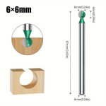 1-7 vnt. 3mm 6mm Kotas Rutulinė Formavimo Freza, Medžio Drožybos Poliravimo Galvutė, Ilgis-6*6mm