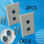 RJ45 CAT.6 lizdas sieninis adapteris 2/5 vnt., 2vnt