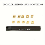 CNC tekinimo įrankio laikiklis SCLCR1212H06 su 10 CCMT060204 plok&scaron;telių, 1vnt SCLCR1212H06 + 10vnt peiliukai