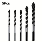 STONEGO karbido grąžtas plytelėms, betonui, stiklui, plastikui., 5 PC (6/6/8/10/10 mm)