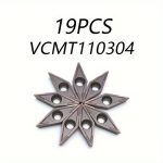 CNC frezavimo plok&scaron;telės VCMT110304, kietasis lydinys, 21vnt VCMT110304