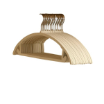 Aksominės neslystančios paltų pakabos,  Smėlio spalvos