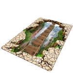 3D kalnų tilto kilimas,  60 cm x 90 cm / 23,62 colio x 35,43 colio
